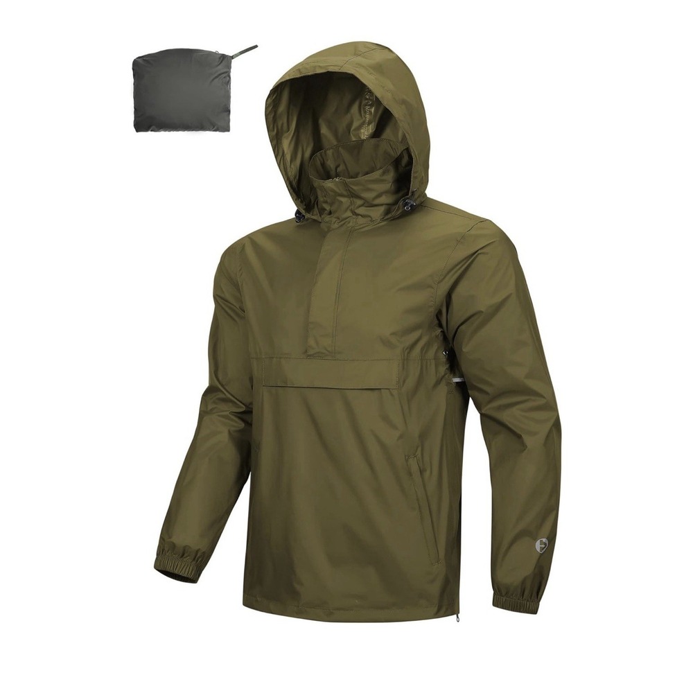 12N28/ Outdoor Ventures Men's Rain Jacket Waterproof Lightweight Rain Pullover